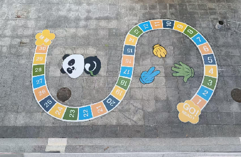 竹溪地面游戏彩绘