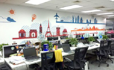 竹溪教你设计办公室墙绘的方法。