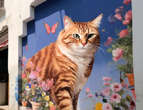 竹溪自己绘制有个性的手绘墙