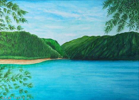 竹溪在墙绘中，如何绘画绿水青山？