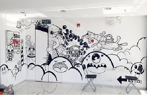 竹溪手绘墙并非传统涂鸦。